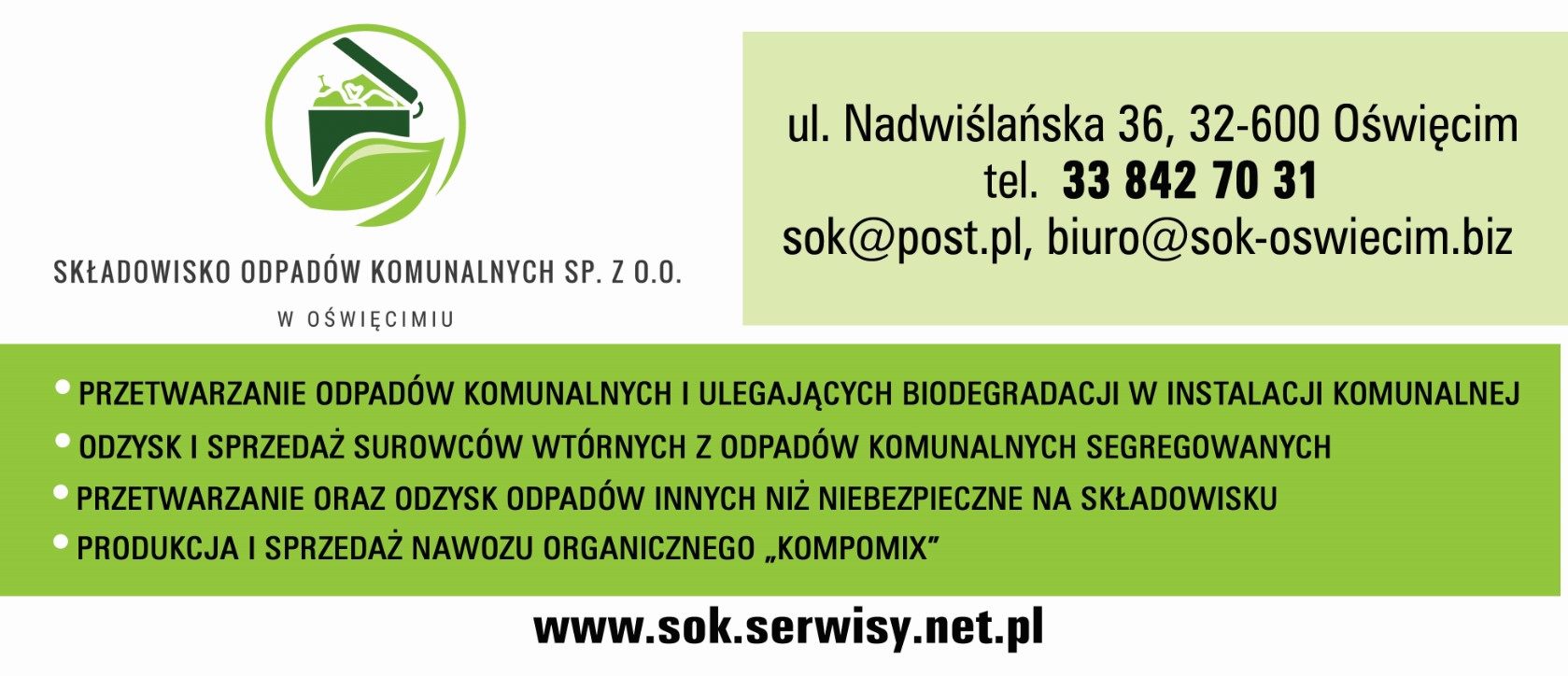 Składowisko Odpadów Komunalnych Sp. z o.o. w Oświęcimiu -
